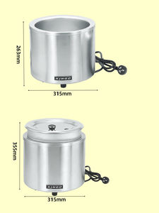 หม้อซุปสองชั้นไฟฟ้าสำหรับต้มซุปและน้ำเชื่อมทำจากโรงงานในจีนบุฟเฟ่ต์โรงแรมมีความจุสูง - Product Image 3