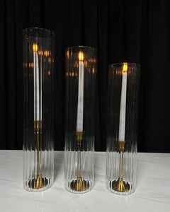 Bougeoir <span class=keywords><strong>en</strong></span> <span class=keywords><strong>verre</strong></span> <span class=keywords><strong>transparent</strong></span>, cylindre, hurricane, tube pour décoration <span class=keywords><strong>de</strong></span> <span class=keywords><strong>table</strong></span>, <span class=keywords><strong>centre</strong></span> <span class=keywords><strong>de</strong></span> <span class=keywords><strong>table</strong></span> <span class=keywords><strong>de</strong></span> mariage - Product Image 2
