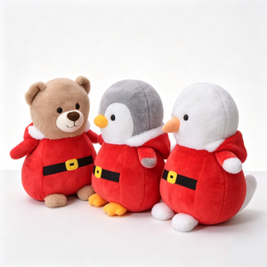 Customized Santa Costume Stuffed Animal Plush <b>Backpack</b> Christmas Bear Penguin Plush <b>Backpacks</b> <b>Holiday</b> Theme PP Cotton Filled - Product Image 3