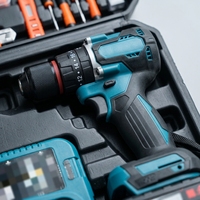 Ensemble d'outils électriques professionnels orange, divers, avec accessoires complets, ensemble d'outils à douilles manuelles