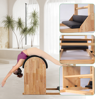 Équipement de studio personnalisé en usine, machine de yoga et de fitness, baril d'échelle Pilates en chêne à prix abordable