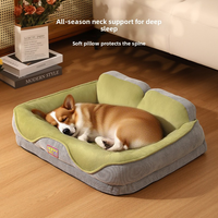 Lit orthopédique rectangulaire personnalisé pour animaux de compagnie, tapis surélevé chaud 4 saisons pour chiens et chats, coussin de confort antidérapant, portable pour le sommeil