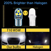 2/10 Stück T10 W5W 194 168 Auto-LED-Blinkerlichter Leselampen Glühbirnen Auto-Tür-Rückleuchten 3030 6SMD Weiß Rot Gelb Eisblau DC12V