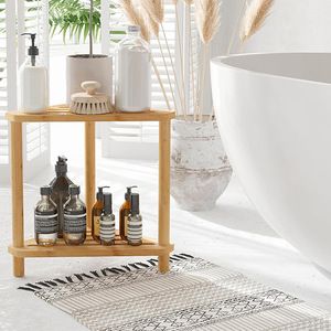 Estante de Baño de Bambú de 60x70cm, Doble Capa, para Artículos de Cuidado Personal, Independiente - Product Image 1