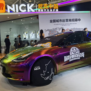 Vente en gros TPU camé<span class=keywords><strong>l</strong></span>éon licorne bleu violet or couleur décalage voiture Wrap vinyle - Product Image 2