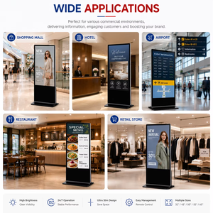 Kiosque interactif numérique à écran tactile 4K de 43/55/65 pouces, affichage publicitaire sur pied, <span class=keywords><strong>totem</strong></span> pour centre commercial - Product Image 5