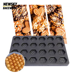 Molde para Hornear Rectangular Negro de 24 Cavidades, Diseño de <span class=keywords><strong>Panal</strong></span> Antiadherente para Waffles Hexagonales, Chocolate y Pasteles Lunares para Uso Doméstico - Product Image 6