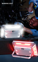 Projecteur de travail LED rechargeable haute luminosité 1000 lumens pour entrepôt et extérieur, réglable, portable, IP44, faisceau 120°