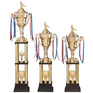 الجوائز ذات الجودة العالية أربعة أعمدة الكأس الذهب كبير كوب أسود مطلي قاعدة متعددة الأحجام جائزة حفل الأحداث الرياضية SZ16 - Product Image 1