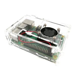 AISmartlink ahududu <span class=keywords><strong>Pi</strong></span> 3B kabuk ahududu <span class=keywords><strong>Pi</strong></span> geliştirme kurulu akrilik kabuk Fan ile uyumlu - Product Image 5