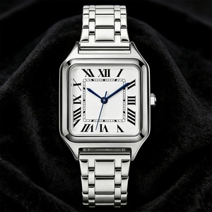 Reloj de pulsera de cuarzo para hombre con números romanos, de acero inoxidable, estilo empresarial, a la moda, 2026 - Product Image 2