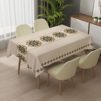 Nappe jetable imperméable et résistante à l'huile RNPT à motif floral tissé rouge pour mariage, fête, banquet, usage domestique