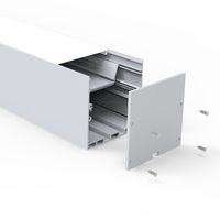 Lustre suspendu LED en profilé aluminium de haute qualité 79 * 77 mm, lampe LED en arc pour la décoration de salle de sport ou de bureau