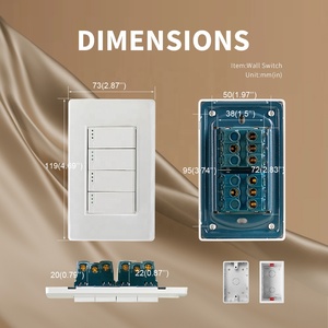 Thiết kế hiện đại đa-gang 4 gang 1/<span class=keywords><strong>2</strong></span> cách tường ánh sáng <span class=keywords><strong>push</strong></span> <span class=keywords><strong>button</strong></span> chuyển Nam Mỹ tiêu chuẩn nhà khách sạn sử dụng - Product Image 5