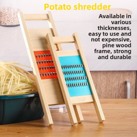 Keukenhulp Multifunctioneel Duurzaam Veilig Plastic Hout RVS Aardappel Schilmesje Schaaf Aardappelrasp Oud-stijl