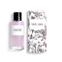 Flacon de parfum rond unique de luxe rechargeable de 30 ml, 50 ml, 100 ml avec logo personnalisé, boîte et bouchon magnétique