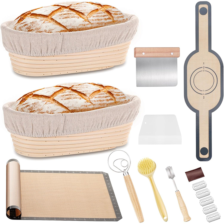 BEIYUANYA 6-Pack Rattan Bread Proofing Baskets – Handwoven, 6.3 Inch, Perfect For Sourdough - View #14