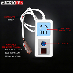Kit de registre de ventilation automatique <span class=keywords><strong>pour</strong></span> <span class=keywords><strong>hotte</strong></span> aspirante, vanne de contrôle du débit d'air électrique avec prise d'alimentation <span class=keywords><strong>pour</strong></span> système CVC - Product Image 5