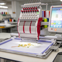 Machine à broder de précision pour chapeaux avec 12 aiguilles pour articles de coiffure professionnels