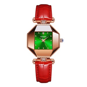 Nuevo reloj único con esfera cuadrada para mujer, diseño creativo de rombos, correa de acero resistente al agua, estilo Vintage elegante - Product Image 1