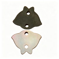 Boutons en nacre noire en forme de papillon, irréguliers, à deux trous, pour chapeaux carrés, tricots et pulls