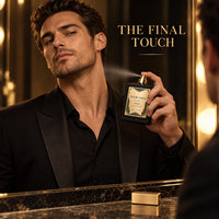 Parfum de Luxe Premium pour Homme, Vaporisateur à Brume Fine, Parfum Longue Durée, Notes de Fruits Citronnés, Épices, Ambre Noir, Coffret Cadeau
