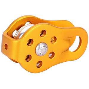 Puleggia di salvataggio puleggia da arrampicata in lega di alluminio e magnesio puleggia per fune girevole singola per impieghi gravosi per attrezzature di sicurezza per l'arrampicata su blocchi - Product Image 2