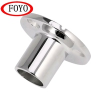Accessoire de rail à base ronde FOYO en acier inoxydable 316, 90° °   Excellente résistance à la corrosion de l'eau salée pour accessoires de bateau/yacht/kayak/embarcation