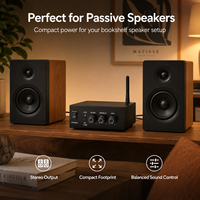 Amplificateur audio Bluetooth haute définition HiFi, amplificateur de puissance à double canal avec réglage des fréquences hautes et basses