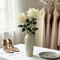 Roses artificielles à longue tige, toucher réel, pour vase haut, bouquet de mariage, décoration de la maison, bureau, restaurant, hôtel, cadeaux d'anniversaire