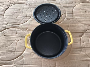 Marmite <span class=keywords><strong>en</strong></span> <span class=keywords><strong>fonte</strong></span> émaillée antiadhésive, grande capacité, multi-tailles, avec couvercle et doubles poignées, pour cuisine domestique - Product Image 5