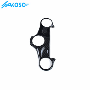Kits de carénage AKOSO pour moto en fibre de carbone sèche 3K, comprenant le <span class=keywords><strong>pont</strong></span> de fourche avant et le capot de la tige de direction, pour Honda CB650R CBR650R 2019+ - Product Image 6