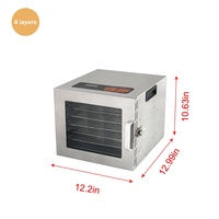 Commerciële RVS Voedseldehydrator, zware uitvoering, elektrische voedseldroger voor jerky en fruit