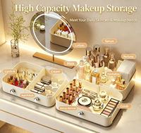 Organisateur de maquillage de comptoir avec tiroirs, boîte de rangement cosmétique, organisateur de soins de la peau pour coiffeuse, haute qualité, nouvelle arrivée, vente en gros d'usine
