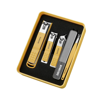 Ensemble de coupe-ongles en acier inoxydable 5 en 1 en vert, rose, jaune, marron, citron, outil de manucure et de pédicure, boîte de rangement de qualité supérieure - Product Image 6