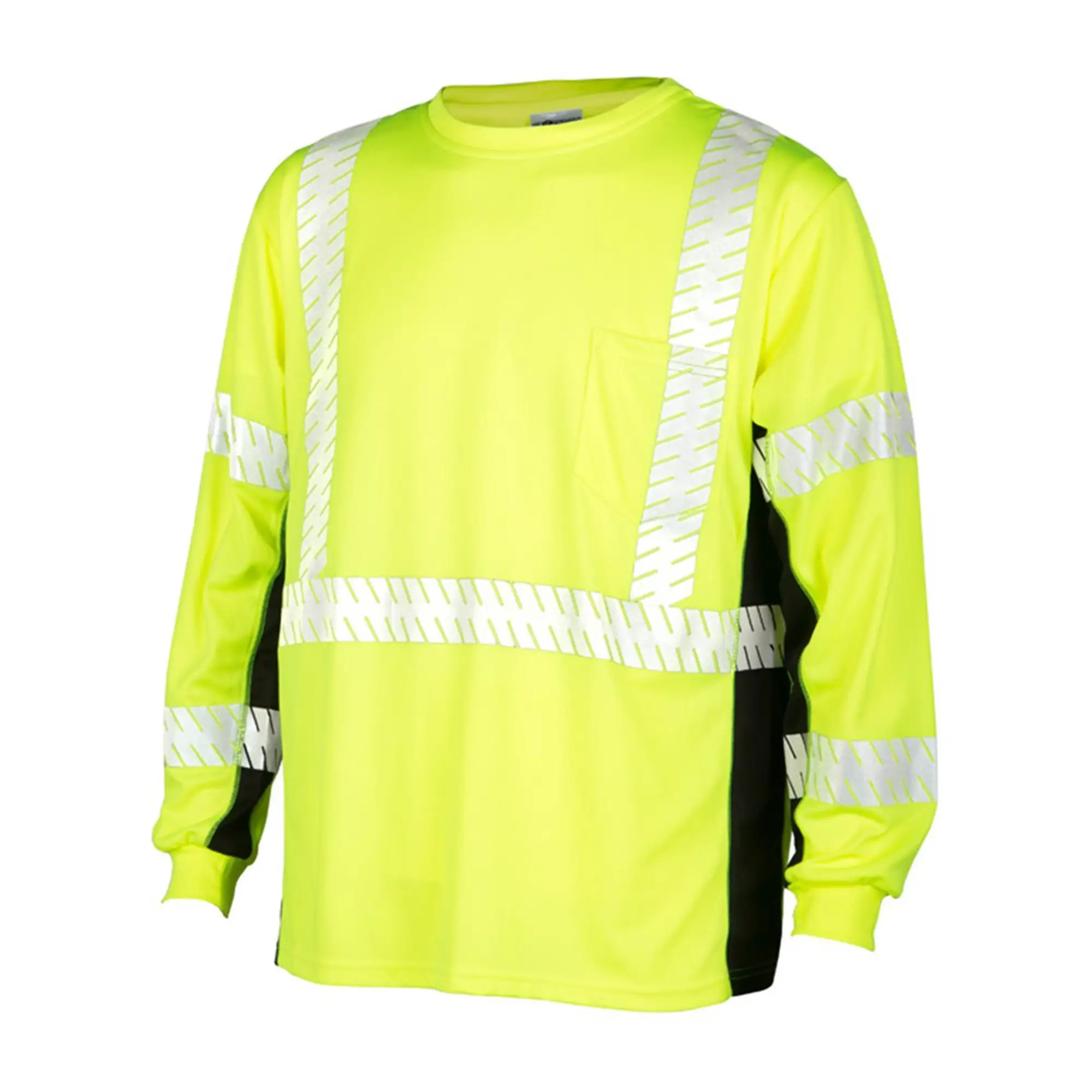 Wholesale Black Series Class 3 Long Sleeve Safety Reflective Shirt