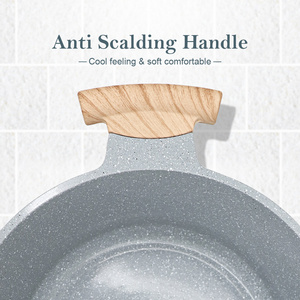 Nồi nấu súp đa năng, tương thích với bếp từ, 20/24/28cm, chất liệu nhôm đúc, phủ ceramic chống dính, kèm nắp silicon - Product Image 3