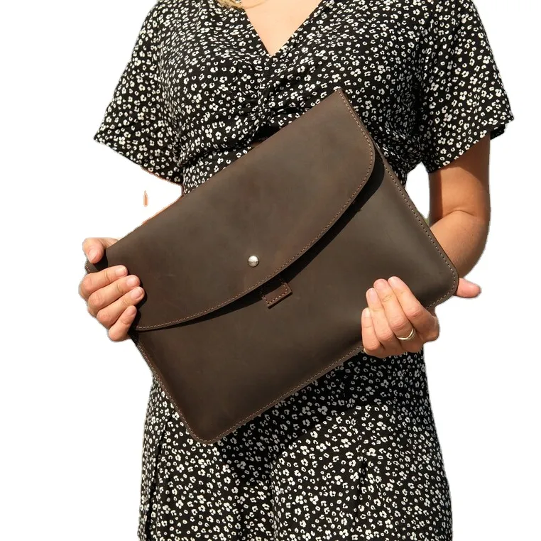 جديد تصميم جلد طبيعي غطاء للأكمام حقيبة لابتوب ل 13 15 بوصة حقيبة لاب توب