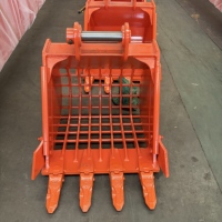 Accessoires pour excavatrices : Godet de criblage, Godet de tri, Godet à grille pour excavatrice, Séparation des pierres
