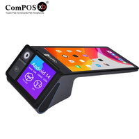 Terminal POS Portátil Android 14.0 para Pagos Móviles con Impresora, Escaneo NFC, Pantalla LCD Dual, Caja Registradora Portátil
