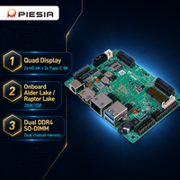 Carte mère industrielle 4 pouces avec processeur Alder Lake Raptor Lake 28W intégré, double DDR4/5, M.2 PCIe 4.0, SATA3.0, 2x HD 4K