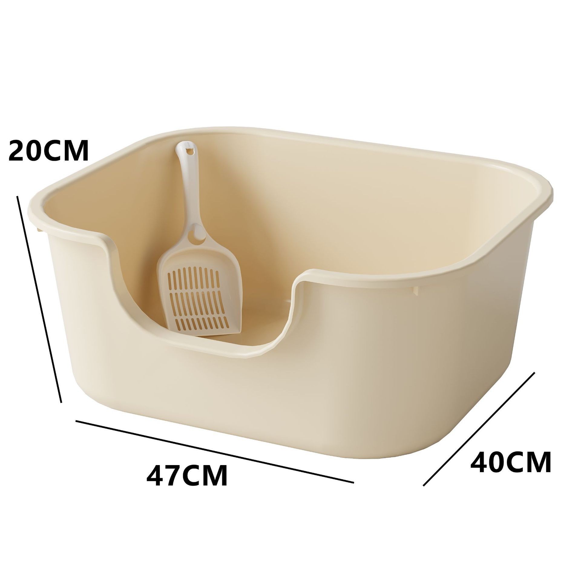 Small cat litter box [milk coffee color]