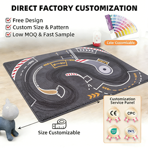 Tappeto Educativo Non Tossico per Bambini, Morbido Tappeto Colorato con Motivo Urbano e Traffico per Camere da Letto e Aule di Bambini - Product Image 1