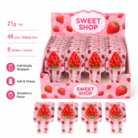 Retail Ready Display Box Strawberry Gummy Candy 21g Individually Wrapped Sweets