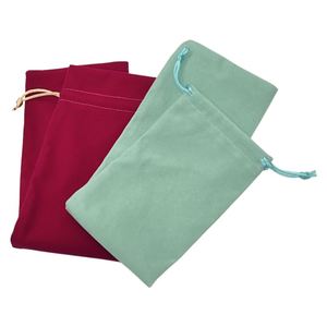 Personalized <b>Watch</b> Packaging Drawstring Soft Velvet Custom Logo Small Pouch with Tassel - Product Image 5