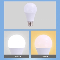 Ampoule LED certifiée E27 B22 5W-50W avec puce SMD en plastique et matériau PC pour bureau et plafond dans le salon Type A19