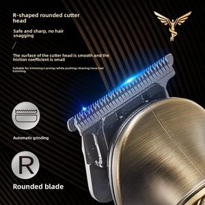 Tondeuse électrique professionnelle en acier inoxydable <span class=keywords><strong>pour</strong></span> coiffures vintage ou <span class=keywords><strong>de</strong></span> style, batterie 2000 mAh, autonomie 1-3h, <span class=keywords><strong>pour</strong></span> usage domestique - Product Image 2