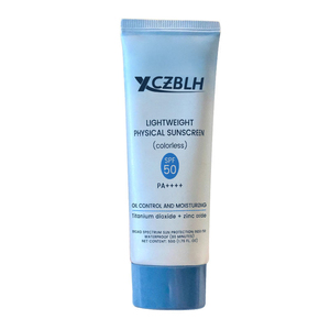 <span class=keywords><strong>Crème</strong></span> <span class=keywords><strong>solaire</strong></span> hydratante physique OEM SPF 50, dioxyde de titane + oxyde de zinc, respectueuse des récifs coralliens (sans octaoxyde ni oxybenzène) - Product Image 3