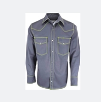 Chemise de travail à manches longues pour homme ZX, boutonnée, multi-poches, Oxford, sans étiquette, résistante aux flammes, Cat 2