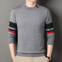 Pulls pour hommes Automne Mode décontractée Anti-rides Chaud Pull à col rond pour hommes
